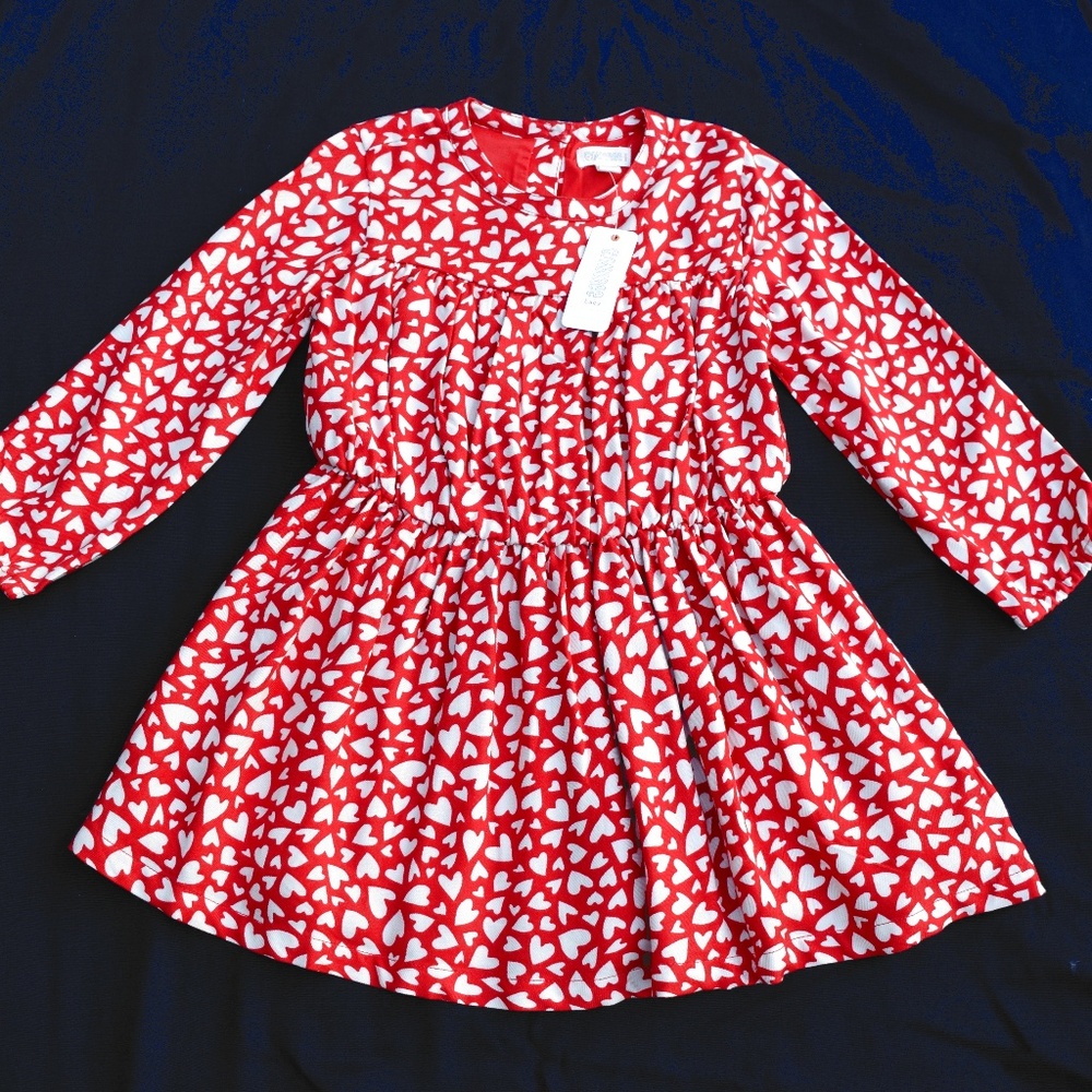 NWT 2T GYMBOREE SWEETHEART SHOPPE L/S HEARTS DRESS